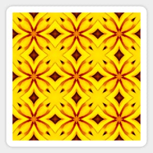 Bright Yellow Expressionist Art Yellow Rose Pattern 1 Magnet